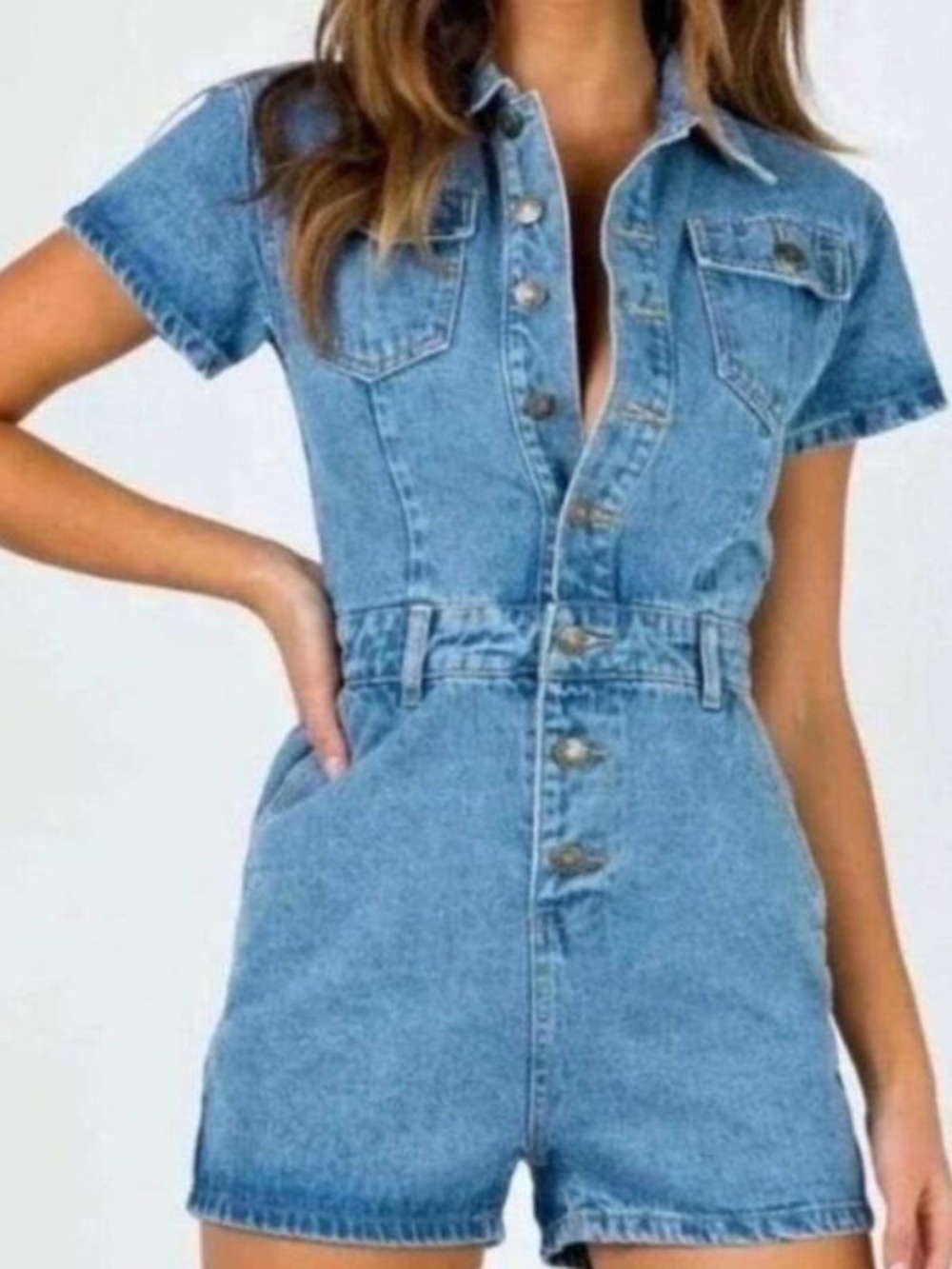 Lioness Denim Romper